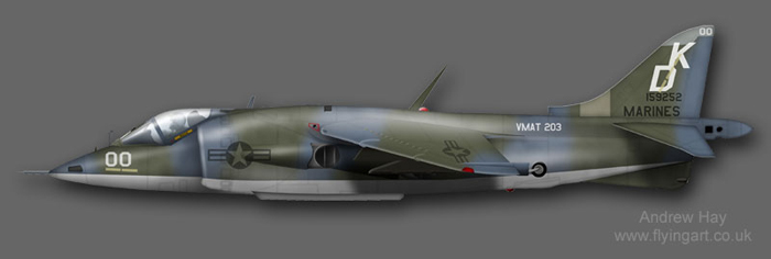 Harrier AV-8A 159252 VMAT-203 USMC